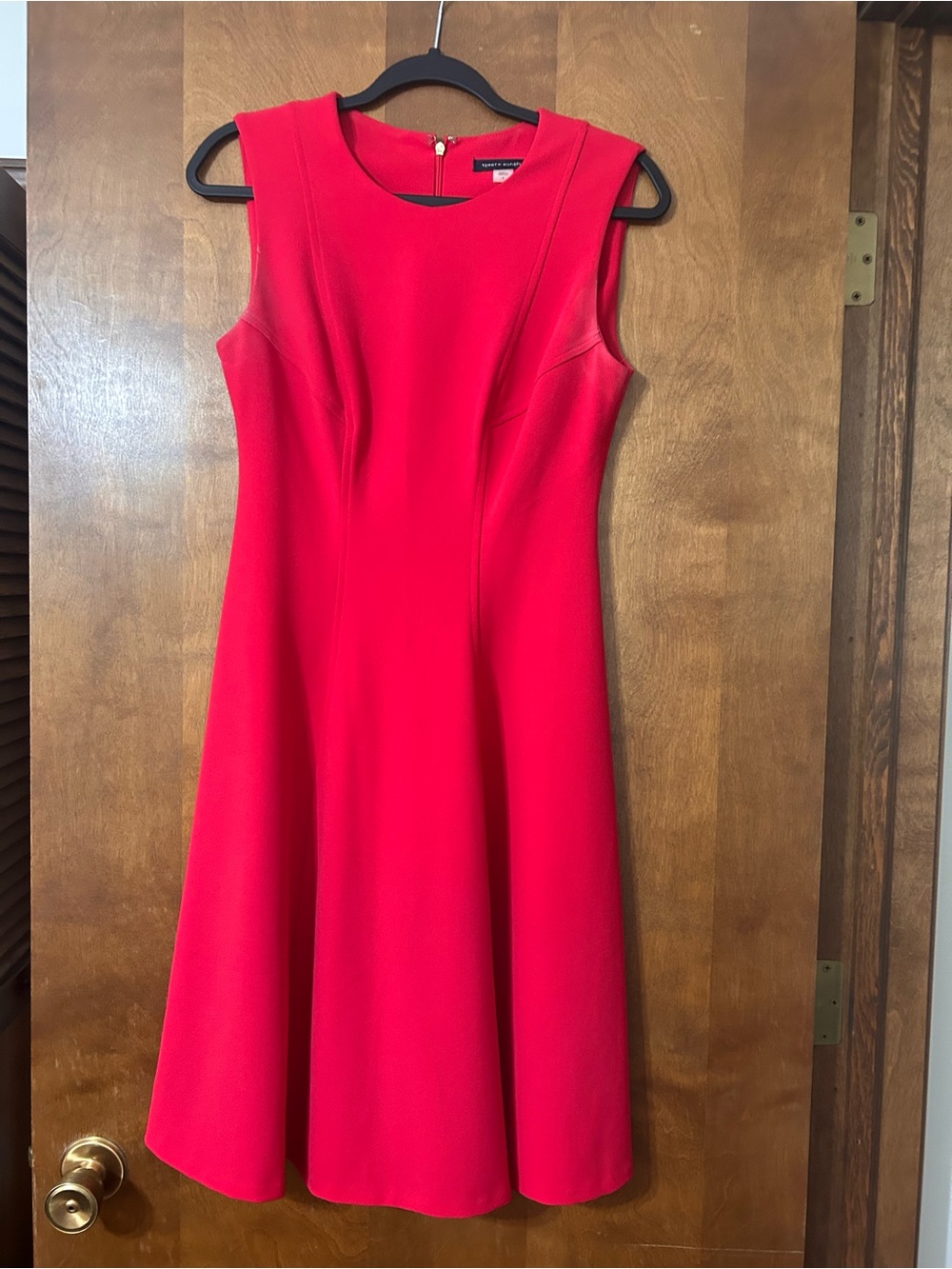 Sleeveless Tommy Hilfiger Red Fit-and-Flare Dress